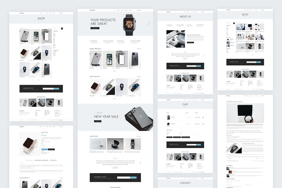 MiniStore – eCommerce Store Template, a HTML Template by TemplatesJungle (Photo 1 of 10)
