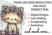 Whimsical Spring Cat Clipart, an Illustration by Daily.Designs (Thumbnail 2 of 7)
