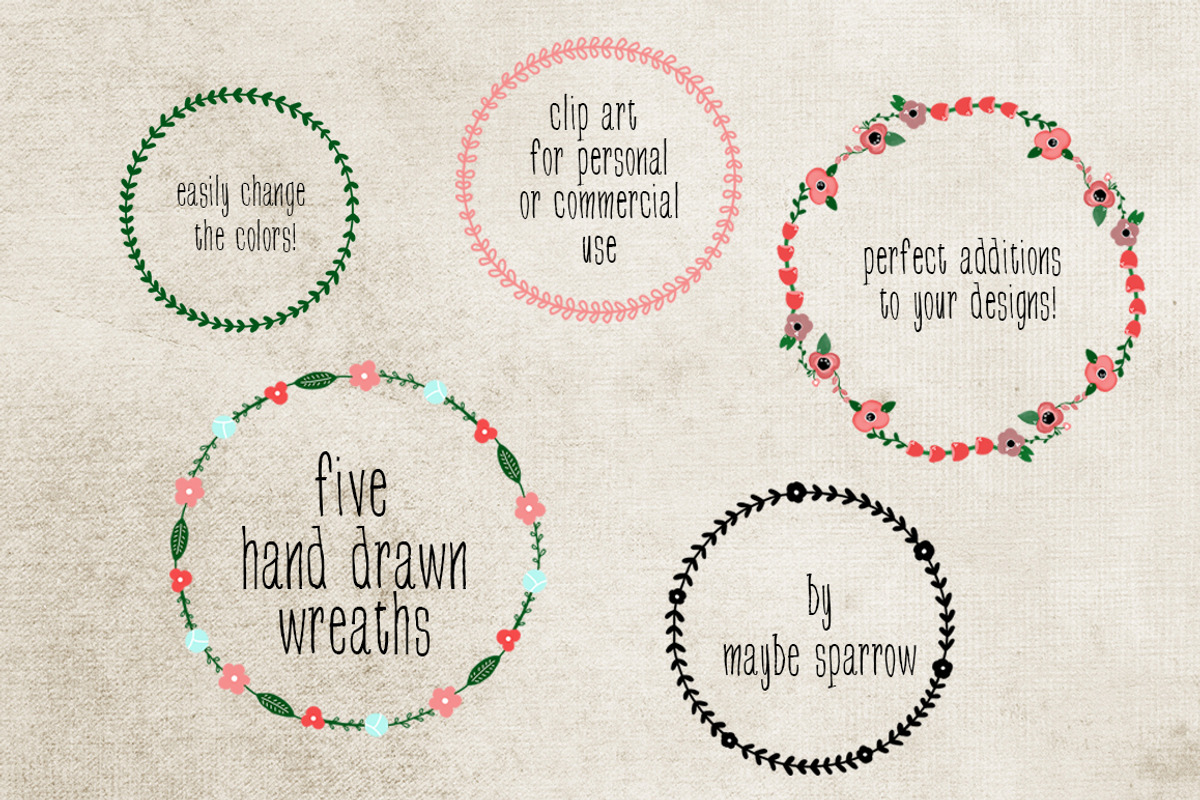 Organic Wreaths and Laurels, an Illustration by Maybe Sparrow Designs (Photo 1 of 3)
