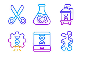 Icons depicting genetic engineering, an Illustration by ZinetroN