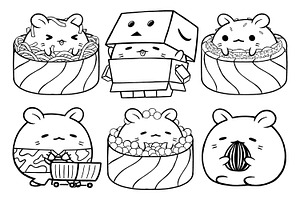 Cute Hamster Character Pack 11