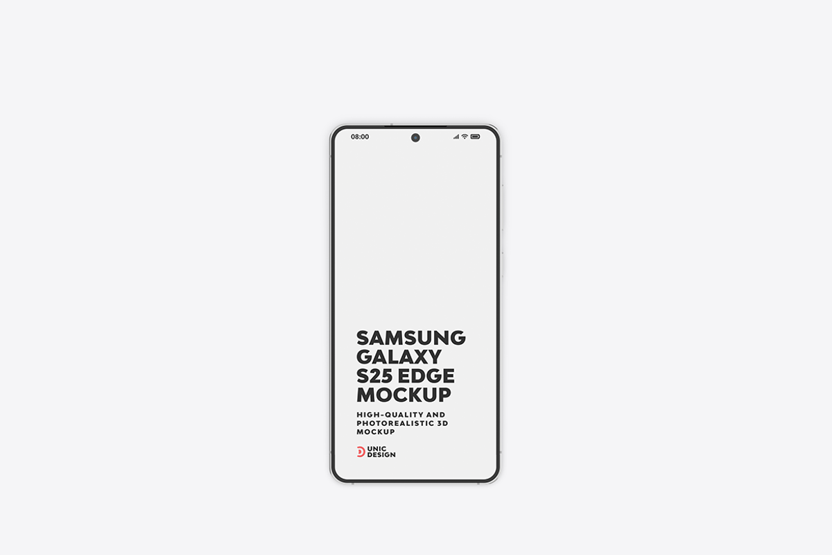 Samsung Galaxy S25 Edge Mockup, an Android Mockup by UnicDesign (Photo 2 of 13)