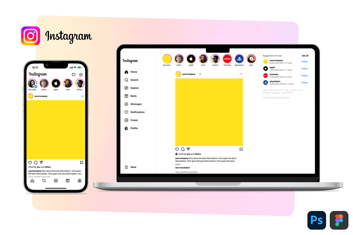 Social Media Branding Kit PSD Figma, a Social Media Template by Vitor Heinzen (Photo 18 of 33)