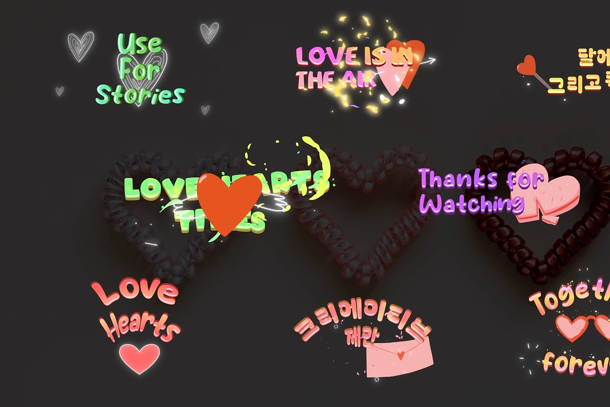 Love Hearts Titles DaVinci Resolve, a Templates & Theme by 2dfx (Photo 1 of 2)
