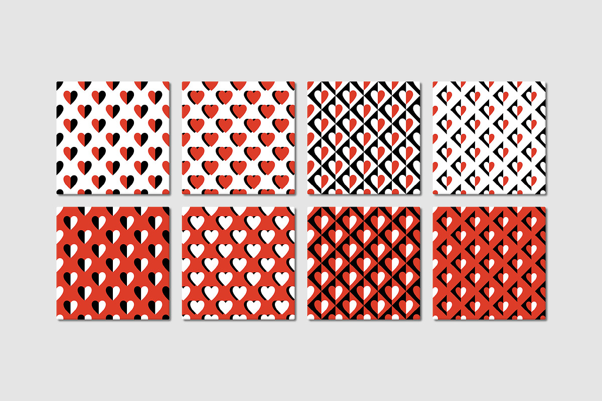 Hearts (v.2) - 30 Seamless Patterns, a Pattern Graphic by Tustan (Photo 2 of 6)