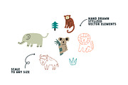 Animals Kids Clipart, an Animal Illustration by AnkaDrozd (Thumbnail 2 of 6)