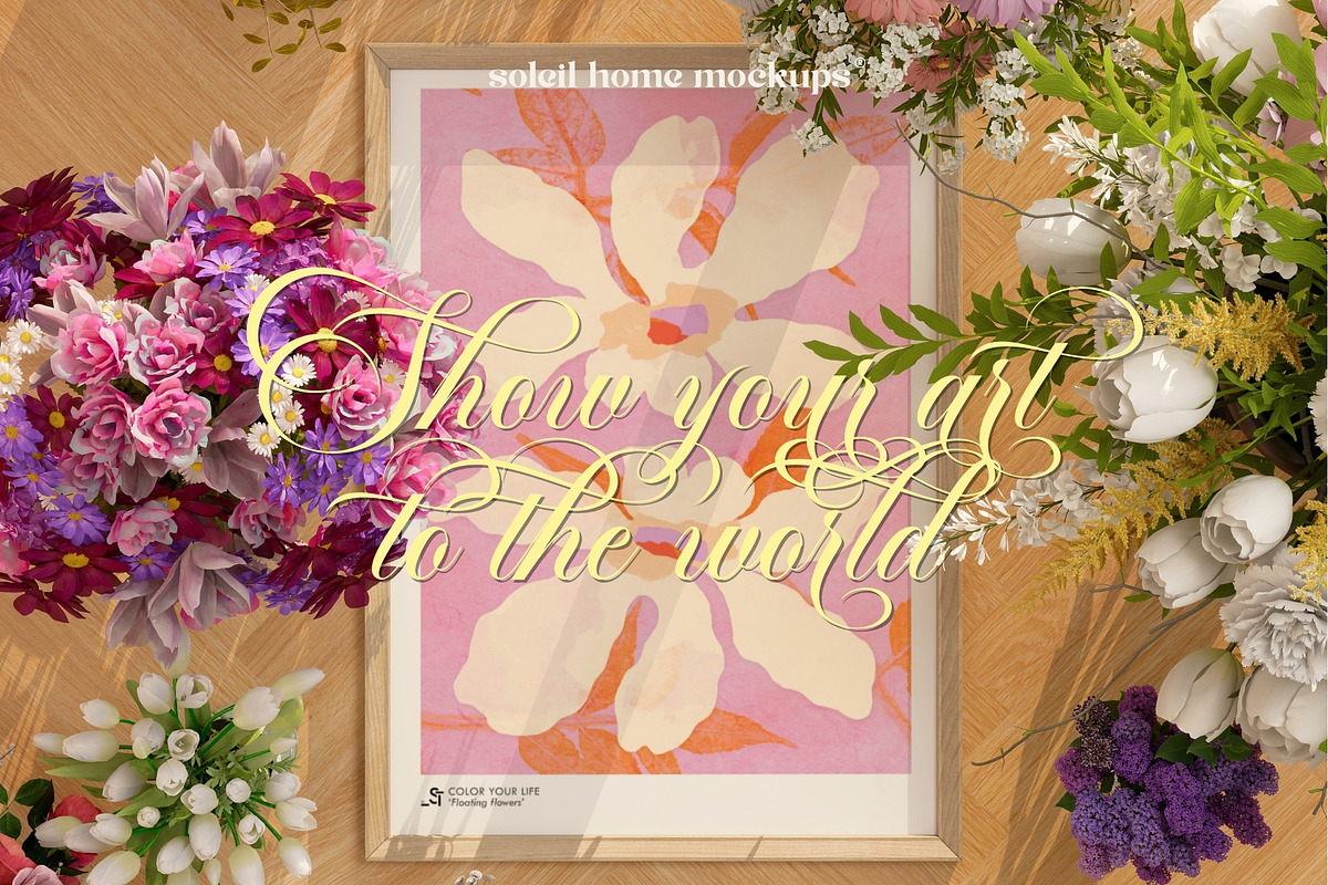 BRIDGET | Floral Frame Mockups SET, a Household Mockup by SoleilHomeMockups (Photo 9 of 12)