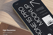 iPhone 15 Mockup - Front View, an iPhone Mockup by graphicsauce (Thumbnail 4 of 4)