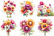 Whimsical Spring Flowers Clipart, an Illustration by Black Bird Studio (Thumbnail 4 of 5)