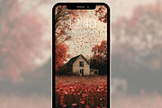 Autumn Floral Phone Wallpaper Set, a Graphic by Kalindiprints (Thumbnail 2 of 6)