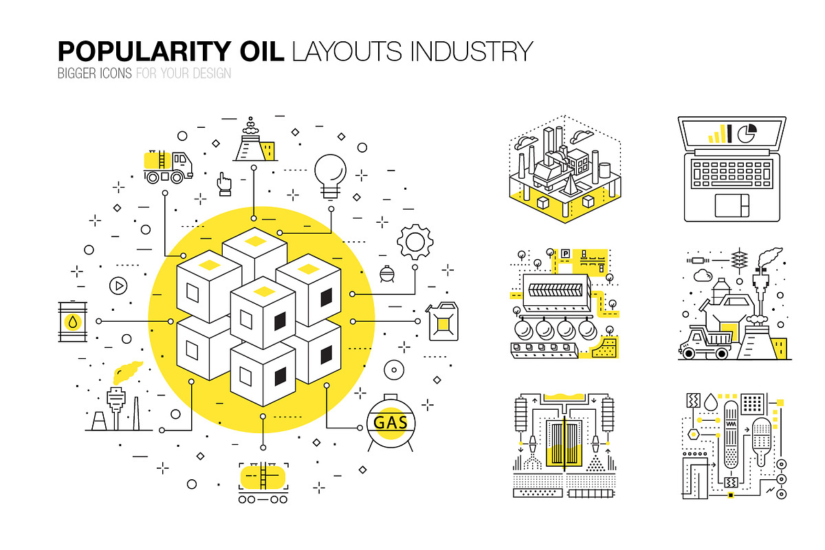 Popularity oil layouts, a Technology Illustration by Vladimir Vihrev (Photo 6 of 10)