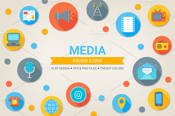 Round media icons preview 5