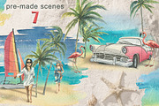 Cuba beach holiday watercolor, a Transportation Illustration by NATASHA CHU (Thumbnail 5 of 21)