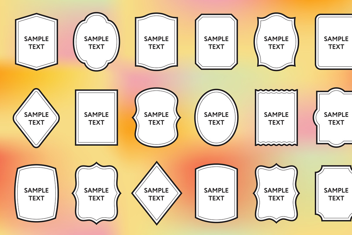 Labels: 18 shapes, different colors, an Object Graphic by moibalkon (Photo 4 of 19)