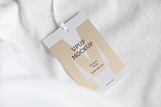 Clothes label tag blank white mockup, an Advertising Mockup by Olha Klein (Thumbnail 1 of 3)