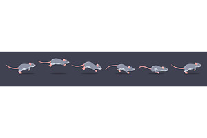 Mouse animation. Cartoon rat run, an Animal Illustration by Stock-Smart-Start