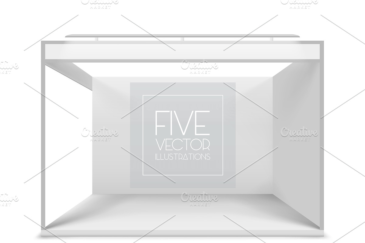 Blank white trade stands, an Object Illustration by majcot (Photo 1 of 6)