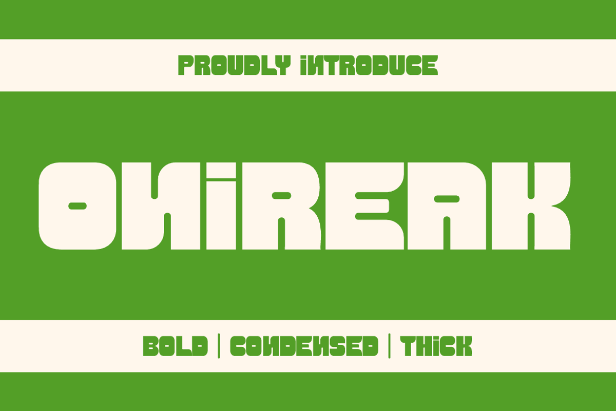 Onireak - Condensed Font, a Sans Serif Font by QR Design Studio (Photo 1 of 8)