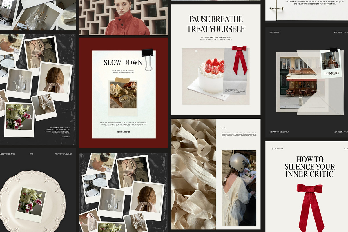The Bordeaux Social Media Kit, a Social Media Template by Pani Temp. (Photo 7 of 12)