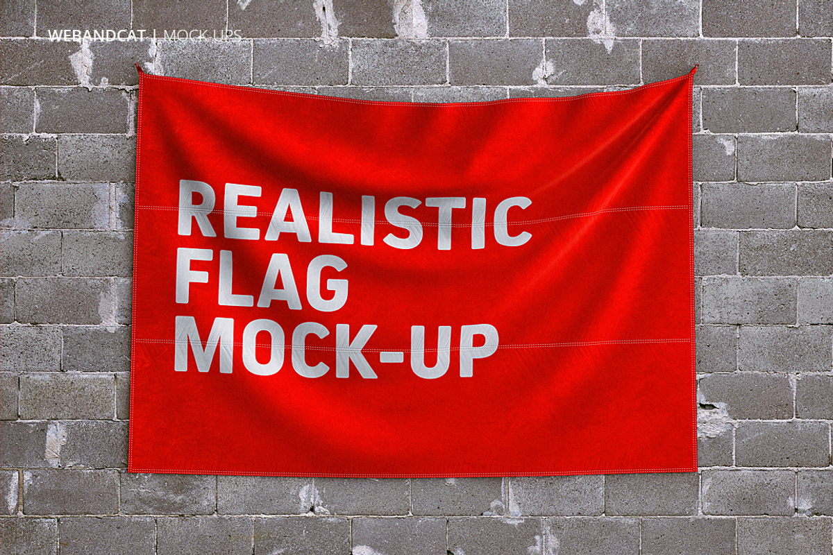 3D Flag Mock-Up, an Advertising Mockup by WebAndCat (Photo 8 of 20)