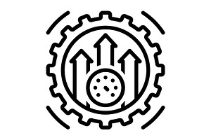 Efficiency capacity black icon, an Outline Icon by Creative priyanka