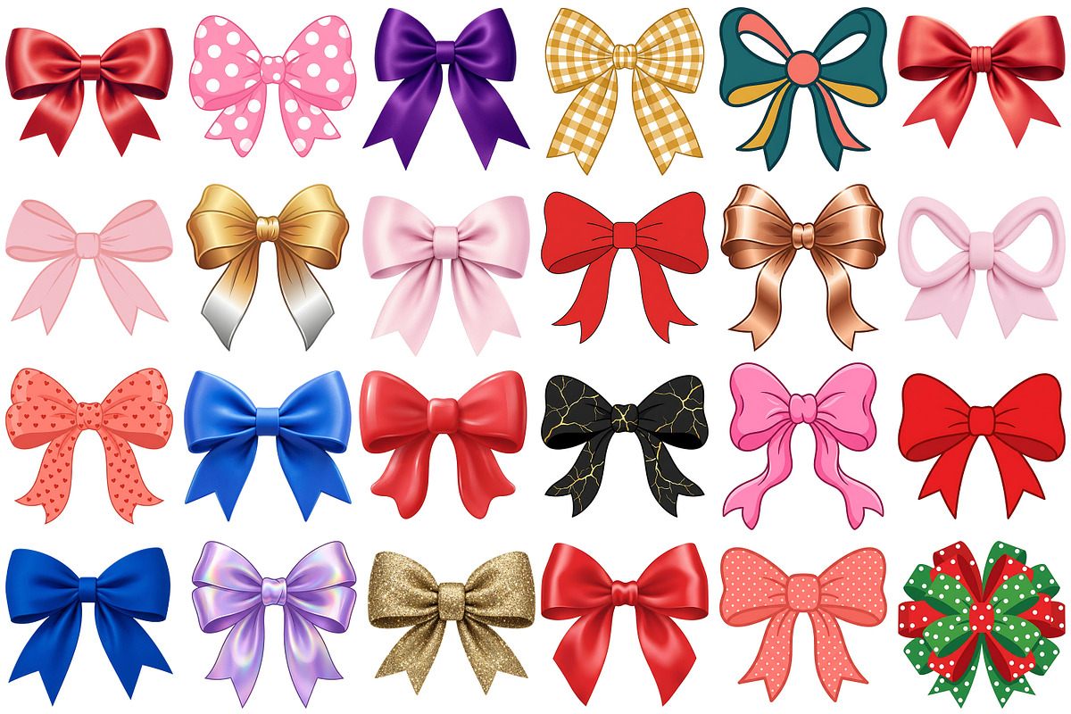 Bow Clipart, a Decorative Illustration by Forhadx5 (Photo 6 of 8)