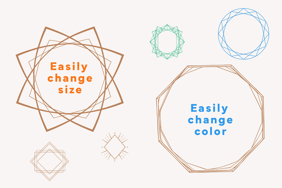 64 Geometric Abstract Frames, a Graphic by Graphicsfuel (Photo 6 of 8)