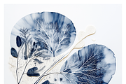 Deca Co - Blue Ink Botanical Shapes, a Texture Illustration by milatovar (Thumbnail 24 of 25)