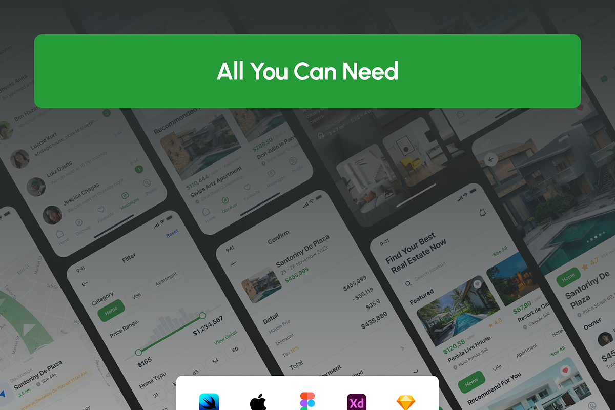 Real Estate UI Kit + Code Templates, an UI Kit Template by Moni Studio (Photo 3 of 4)