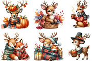 Watercolor Thanksgiving Reindeer PNG, an Illustration by Designking (Thumbnail 3 of 4)