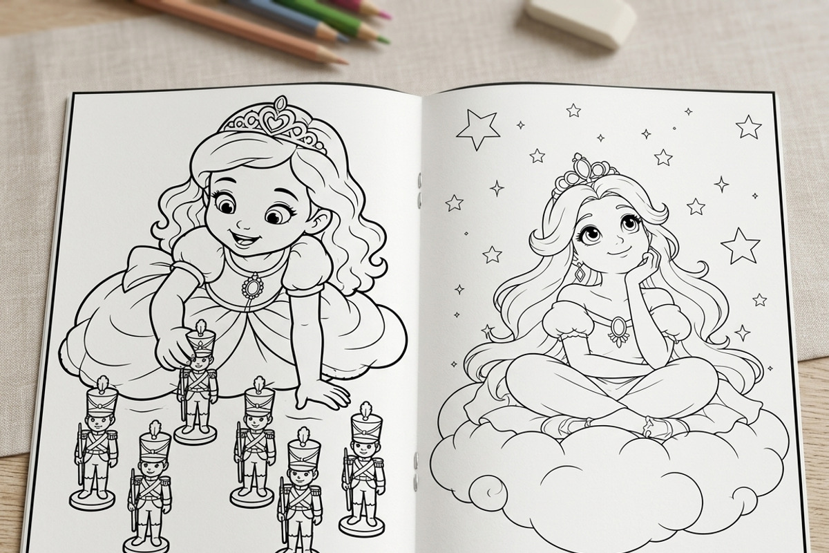 Magical Princess Coloring Book Vol26, a Person Illustration by ikarifq shop (Photo 3 of 7)