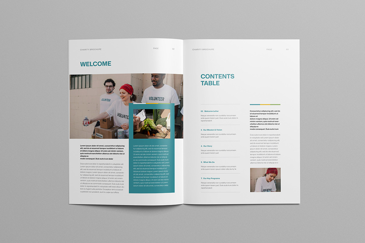 Charity Brochure | Word & InDesign, a Brochure Template by HiveArts (Photo 2 of 9)