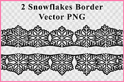Snowflake Border SVG Clipart Vector, a Decorative Illustration by Gfx Expert Team (Thumbnail 3 of 7)