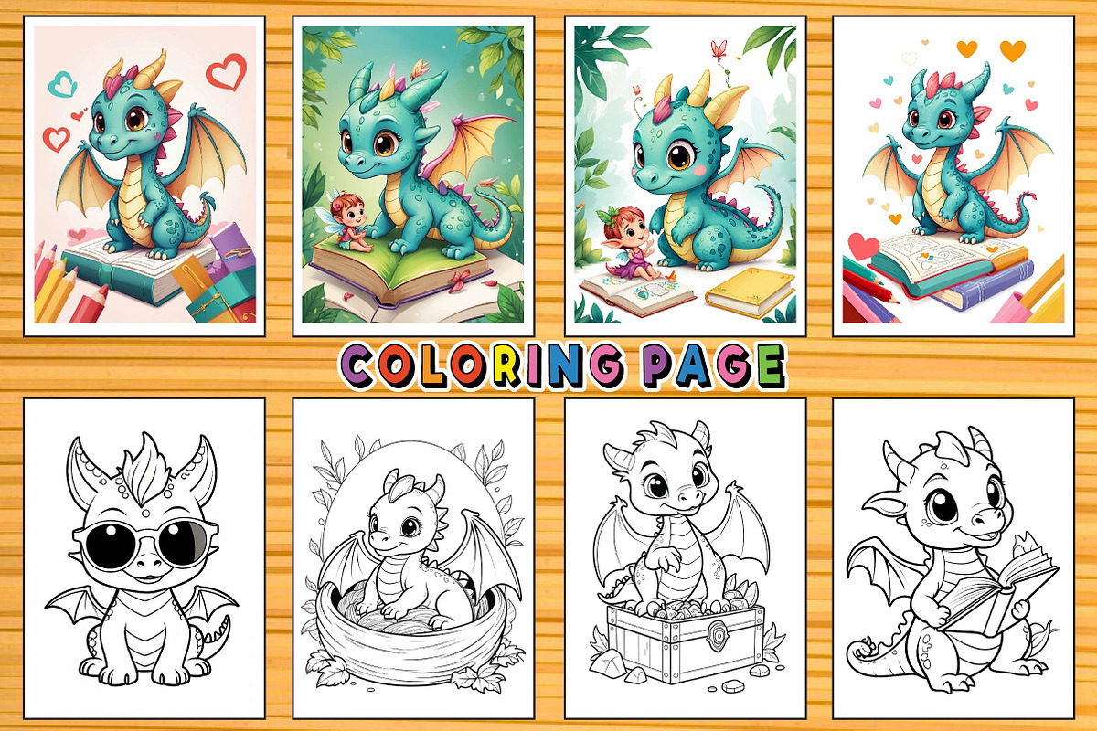 Adorable Baby Dragon Coloring Page, an Arts & Entertainment Photo by Wow Magic (Photo 2 of 3)