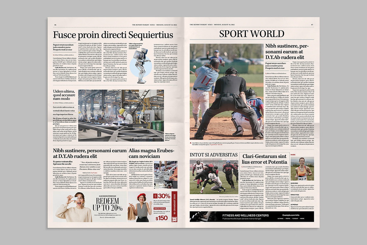Classic Newspaper Template, a Magazine Template by BrandPacks (Photo 6 of 7)