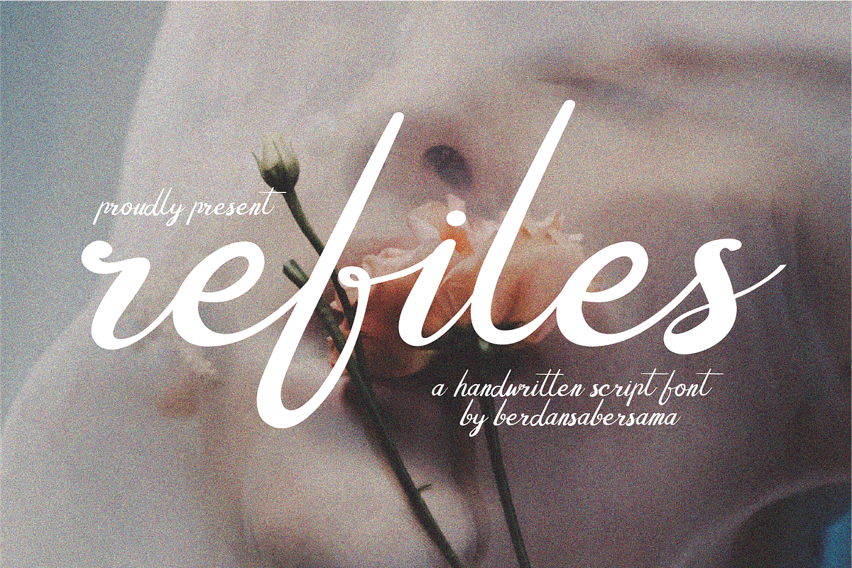 Refiles Handwritten Font, a Script Font by Berdansabersama (Photo 1 of 8)