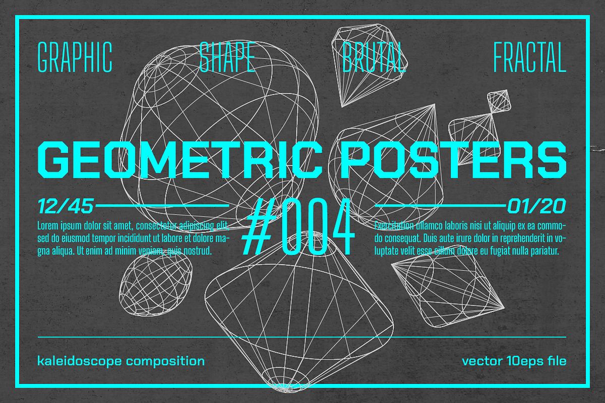 3D Wireframe Shapes | set 4, an Object Graphic by MaximGertsen (Photo 7 of 7)