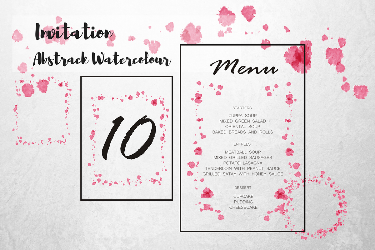 Abstrack Watercolour Invitation, an Invitation Template by byfloraison (Photo 5 of 6)