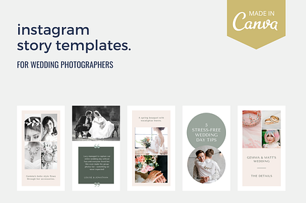 Instagram Story Templates: Weddings
