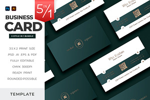 Unique Green Business Card Template, a Business Card Template by Ctrl space studio