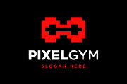Dumbbell Pixel Gym Fitness Logo, a Branding & Logo Template by Buqancreative (Thumbnail 2 of 2)