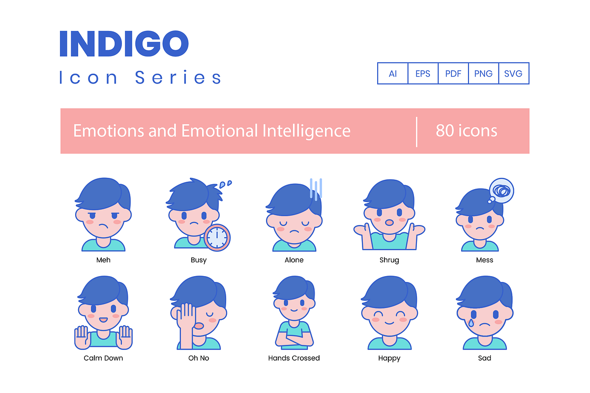 Emotions and Emotional Intelligence, an Icon by Flat Icons | Creative ...
