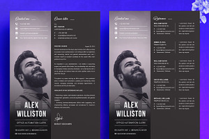 Black Resume Template With Photo