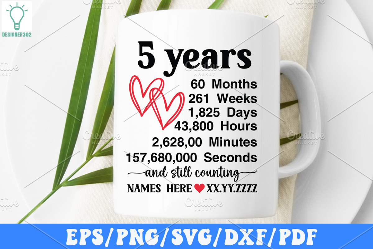 Wedding Anniversary SVG Bundle, a Graphic by Designer302 (Photo 4 of 12)