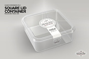 Clear Square Lid Container Mockup, a Cups & Container Mockup by INCDesign (Thumbnail 7 of 8)