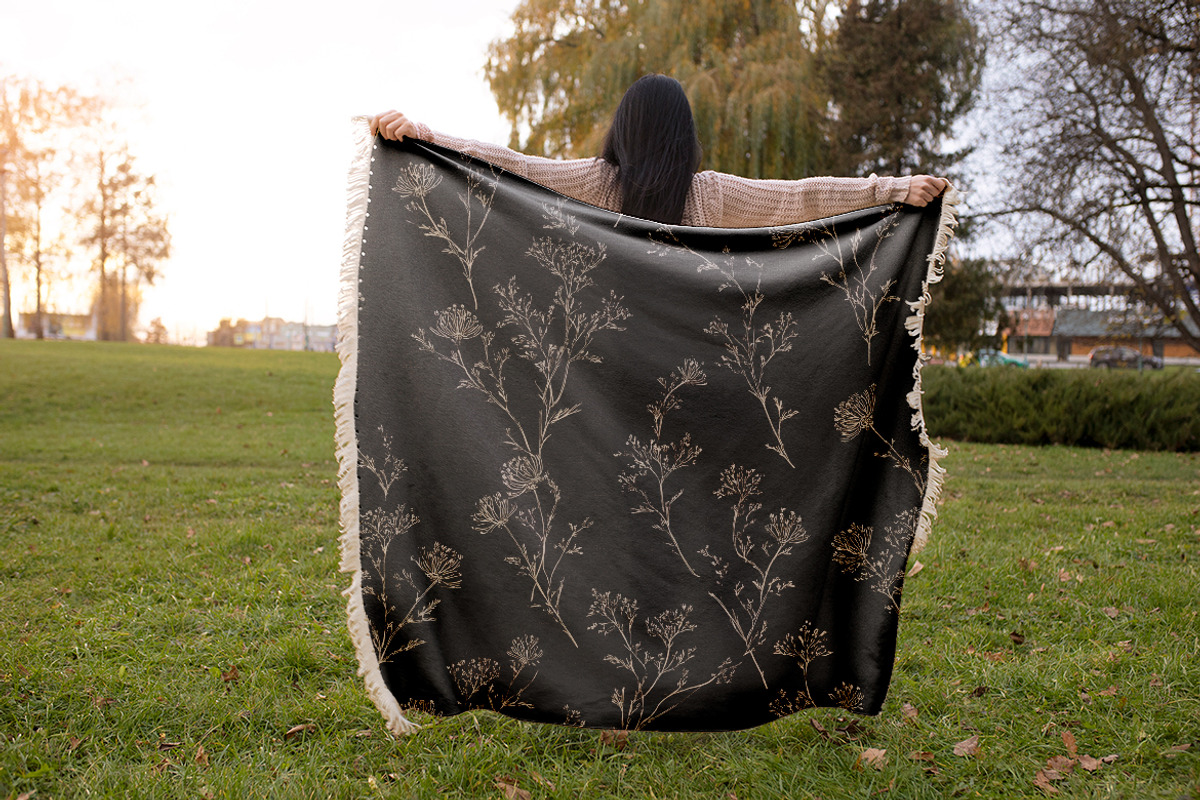 Dark Linen Minimal Floral Silhouette, a Pattern Graphic by one-touch (Photo 7 of 9)