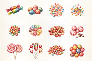 Candy Assortment Clipart, an Illustration by CrexoraLab (Thumbnail 2 of 5)