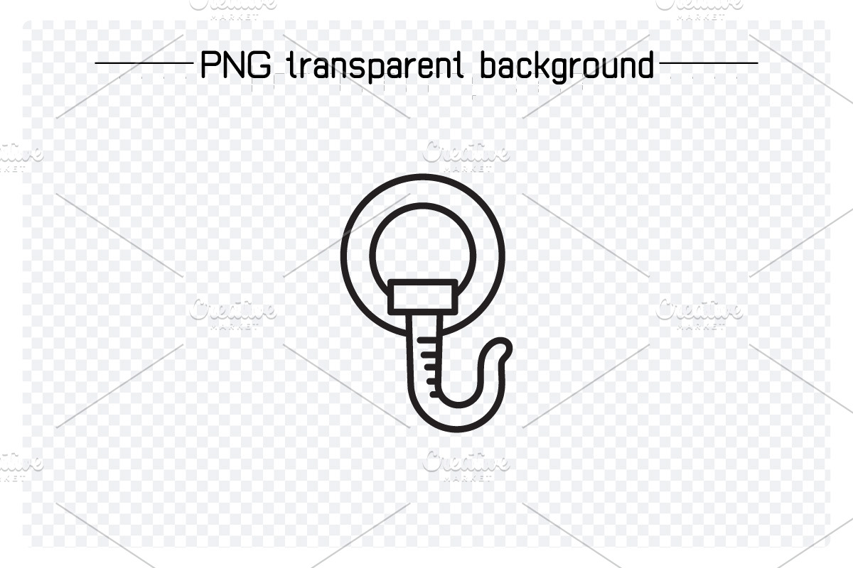 Winch Crane Hook Icons, an Outline Icon by Designfour (Photo 5 of 7)