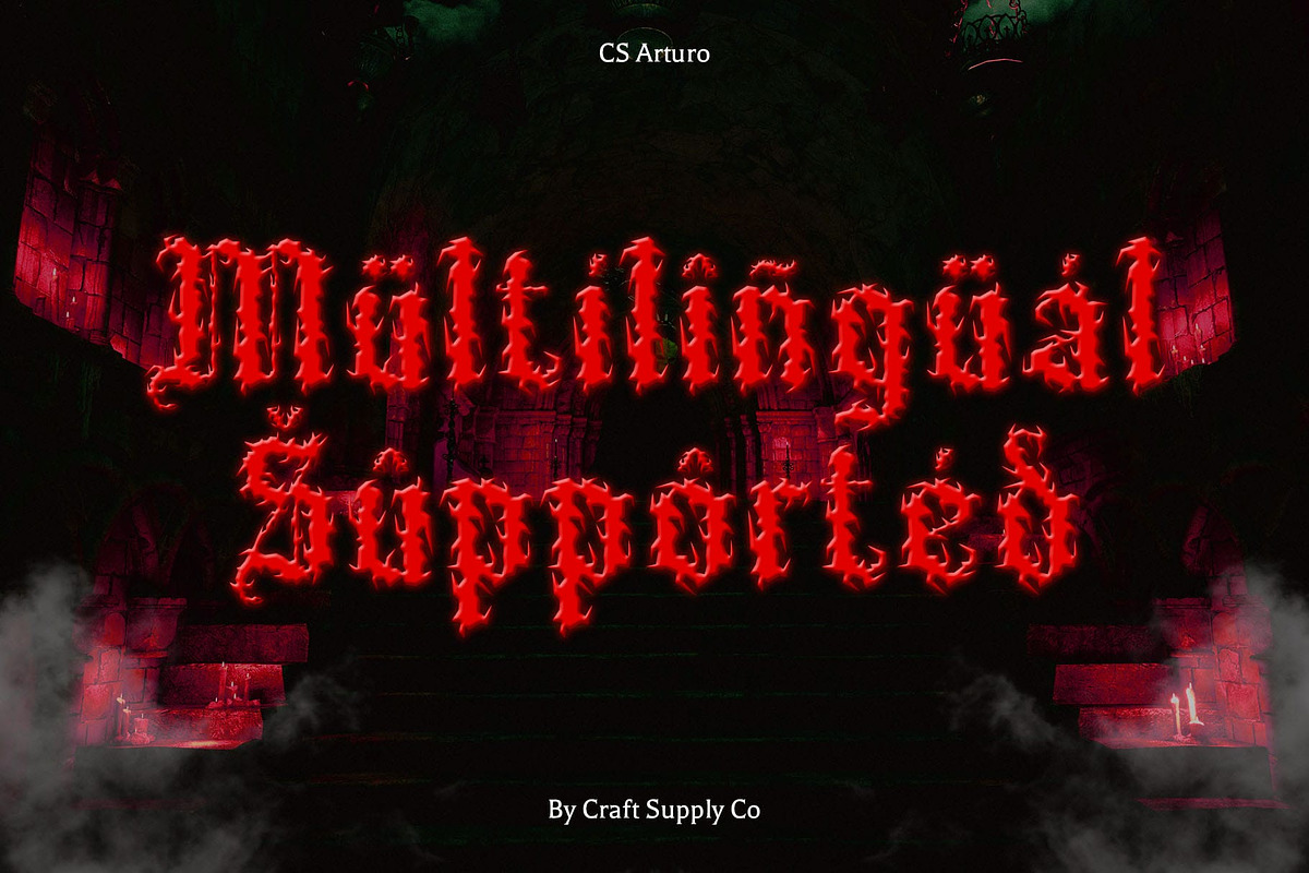 CS Arturo – Black Metal Font, a Blackletter Font by Craft Supply Co. (Photo 6 of 8)