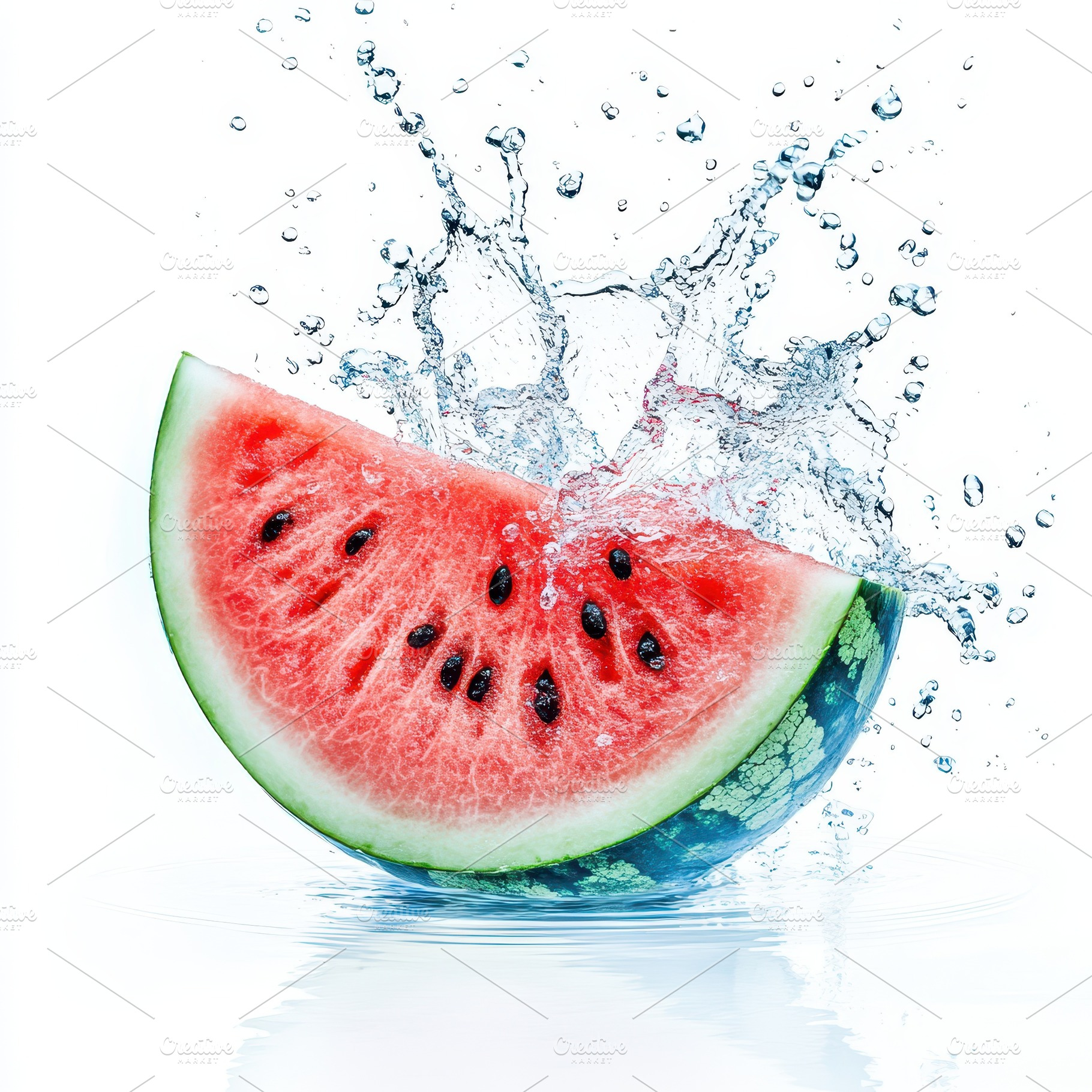 Refreshing Watermelon Splash Summer, a Food & Drink Photo by Pixeness Studio